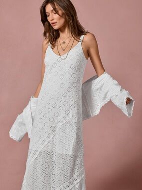 NWT Jade by Johnny Was Gigi Eyelet Maxi Dress
